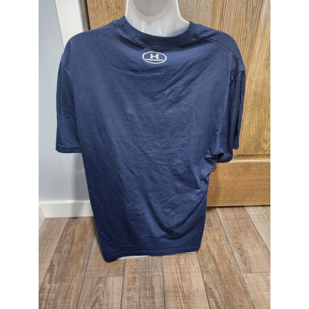 Under Armour Mens Heatgear Navy Blue & Gray Shirt Size Medium - Picture 3 of 6
